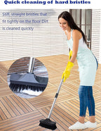 Push Broom Brush Stiff Bristles Floor Cleaning Brush Multi-Purpose Scrubber - Image 3
