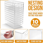 Sorbus Medium Clear Plastic Storage Bins - Image 2