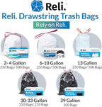 Reli. 6-10 Gallon Trash Bags Drawstring | 500 Count Bulk | 22"x23" | 6 - Image 7