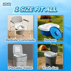 60 Packs Commode Liners With 60 Absorbent Pads, Leak-Proof Disposable Toilet - Image 7