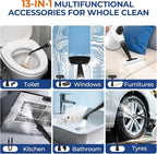 LABIGO Steam Cleaner, Pressurized Handheld 13pcs Multi-Purpose Natural Deep - Image 5