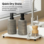 Instant Dry Sink Caddy Kitchen Sink Organizer, Quick Drying Stone Tray - Image 2