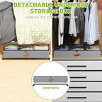 Under Bed Storage with Wheels, XXL 65L Under the bed storage Organizer Bins - Image 6