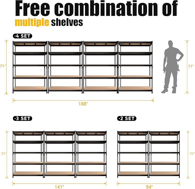 PrimeZone 10 Pack Heavy Duty Storage Shelves - Image 8