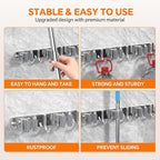 5 Grippers Broom Holder Wall Mount - Image 4