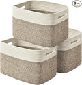 Storage Basket, Woven Baskets for Storage, Cotton Rope Baskets for Organizing by Issudata