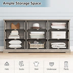 9 Drawer Dresser for Bedroom, Rustic Farmhouse Dresser - Image 4
