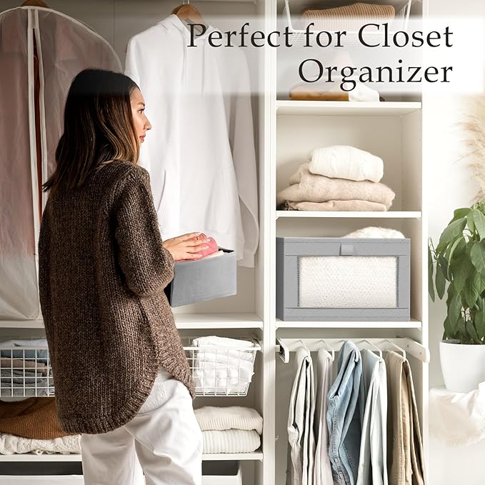 Criusia 6 Pack Linen Closet Organizers and Storage, Large Linen Closet Baskets - Image 6