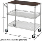 Finnhomy 3 Tier Heavy Duty Commercial Grade Utility Cart - Image 4