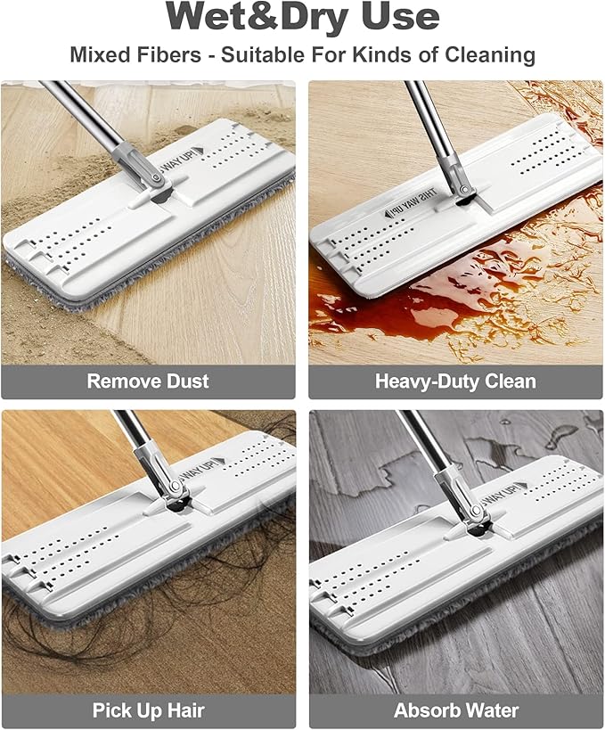 JOYMOOP Flat Mop Pads, Microfiber Mop Cleaning Pads, Washable Pads, Pads - Image 5