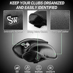 FINGER TEN Premium Synthetic Leather Stylish Iron & Wedge Golf Head Covers - Image 3
