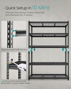 SONGMICS 5-Tier Storage Shelves, Heavy-Duty Garage Shelving, Adjustable - Image 5