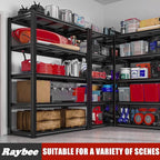Raybee Garage Shelving 2000LBS Storage Shelves Adjustable Metal Shelves 5 Tier - Image 3