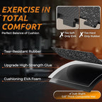 PRAISUN 0.6" Thicker Gym Mat, 6 Tiles 24 Sq Ft Workout Mats, Interlocking Foam - Image 3