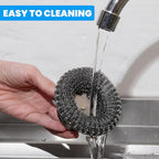 4 Pcs Steel Wool Scrubber with Handle Heavy Duty Metal Pot Scrubber Brush 16 - Image 6
