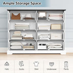 8 Drawer Dresser for Bedroom, Rustic Farmhouse Dresser - Image 4