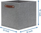 Temary 12x12 Storage Cube Bins 4 Pack Fabric Storage Cubes Storage Bins - Image 2