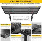 2Pack 1.64x4ft Adjustable Metal Garage Wall Shelving Heavy Duty Garage Storage - Image 5