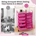 GOFLAME 15-Drawer Rolling Storage Cart, Utility Cart - Image 7