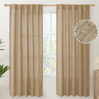 YoungsTex Toffee Linen Curtains 72 Inch Length by YoungsTex