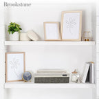 Brookstone Wicker Shelf Storage Basket Decorative Shelf Bin, bathroom - Image 3