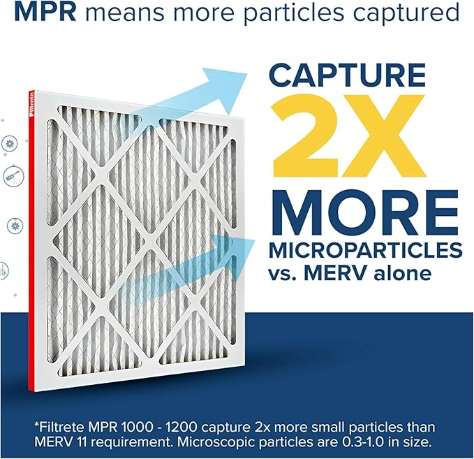 Filtrete 16x30x1 AC Furnace Air Filter, MERV 11, MPR 1000, Micro Allergen - Image 4