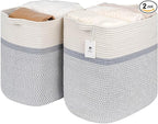 Storage Baskets for Clothes Fabric Cotton Rope Storage Basket by Laughbird