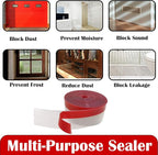 Clear Weather Stripping Tape, Door Draft Seal Silicone Strip. Enhanced - Image 6