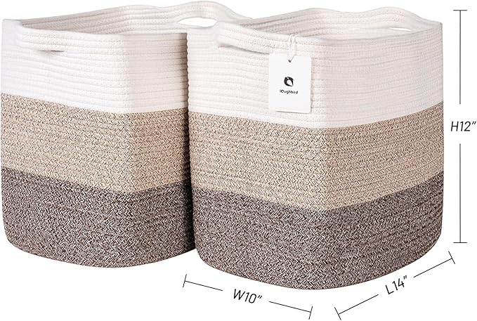 Medium and Large Woven Basket//With Handle, Used - Image 4