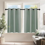 PONY DANCE Sage Green Small Curtains by PONYDANCE