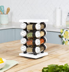 Orii Spice Rack 16 Jar Set White Filled - Image 3
