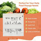 Compostable Food Storage Bags 110 Count, Extra Thick and Reusable, Eco-Friendly - Image 7
