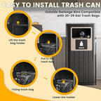22 Gallon Outdoor Trash Can Waterproof Resin Garbage Can - Image 6