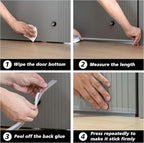 RECAPS 25mm 16.4 Feet Silicone Weather Stripping Door Seal, Transparent Under - Image 3
