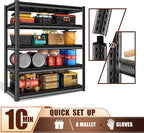 48" W Garage Shelving Heavy Duty，3000LBS Loads Adjustable Garage Storage Shelves - Image 5