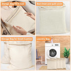 4-Piece Large Durable Organic Cotton Mesh Laundry Bags - Image 6