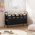 Tajsoon 5 Bag Laundry Sorter Cart, 5 Section Laundry Hamper - Image 7