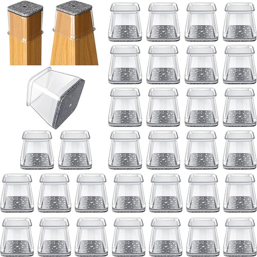 32 Pcs Square Chair Leg Protectors by OASMU