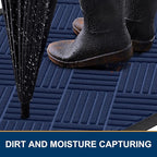 Smiry Front Door Mat Outside Entrance, Heavy Duty Outdoor Indoor Natural Rubber - Image 3