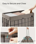 SONGMICS Laundry Hamper, 29 Gal. Laundry Basket, Collapsible Clothes Hamper - Image 4