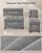 SONGMICS Storage Ottoman Bench, Foldable Foot Rest - Image 6