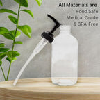 Cornucopia Brands 8oz Clear Glass Pump Bottles, Great as Essential Oil Bottles - Image 9