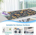 Giraffe Flowers Leaves Green Ironing Mat Thickened Ironing Blanket Travel - Image 5