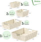 Baskets For Organizing Set Of 9 Cream - Image 2