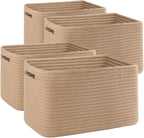 OIAHOMY 4 Pack Storage Baskets for Organizing, Cube Storage Bins for Shelves by MasterofSpaceOptimization