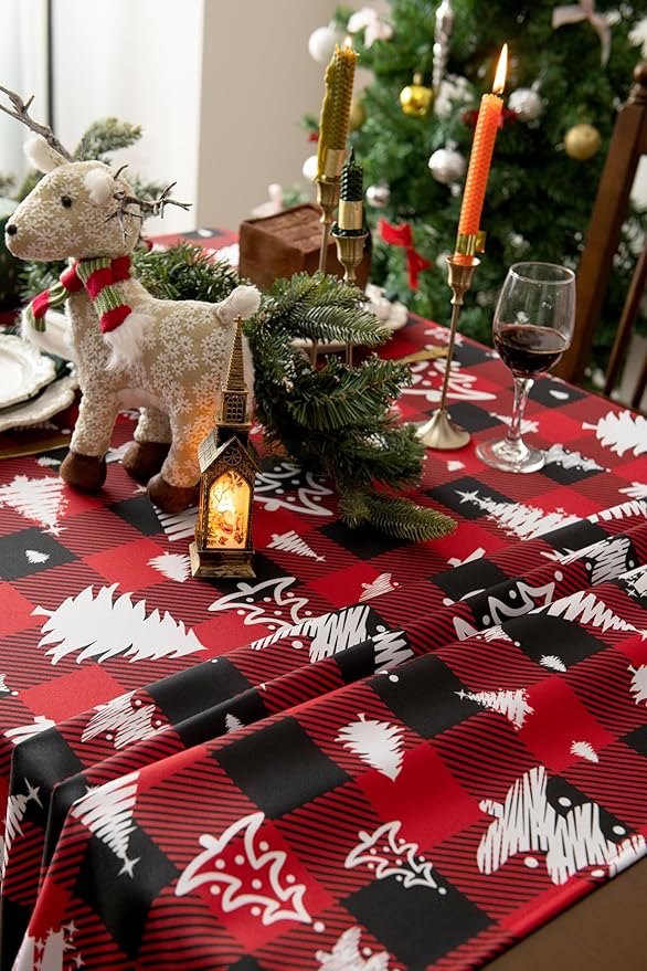 Waterproof Christmas Tree Tablecloth Fabric - Image 7