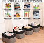 Small Storage Baskets for Organizing Shelves, Cotton Rope Basket for Storage - Image 5