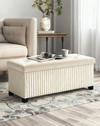 Storage Ottoman Bench, 43 Inch Foldable Ottoman - Image 2