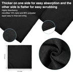 200 Pieces Microfiber Cleaning Cloths Bulk Absorbent Microfiber Towels Reusable - Image 2