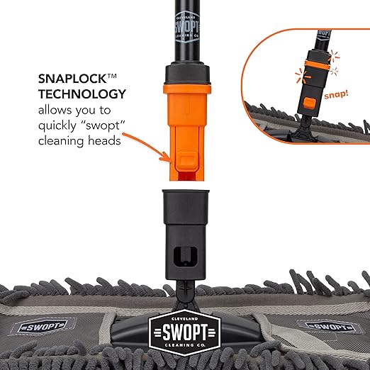 SWOPT 18” Microfiber Dust Mop + 60" Steel Handle, Combo — Includes Additional - Image 10